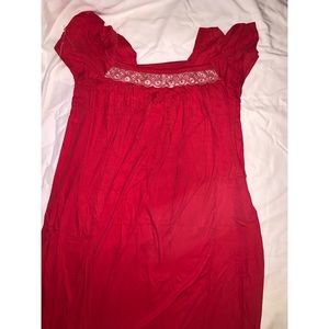 Red nightgown dress